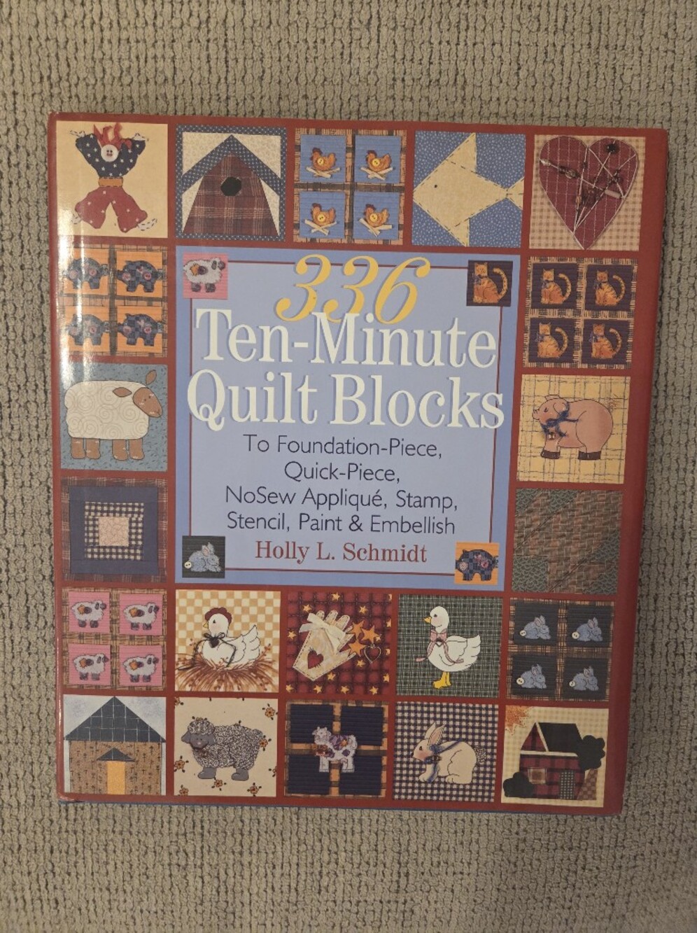 336 Ten-Minute Quilt Blocks Book - Blue and Cream Cover by